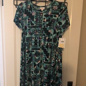 Lularoe Slinky Geometric Blue Purple Carly